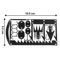 Кредитка - мультитул выживания 25 в 1 (черный/белый) 110689