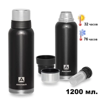 106-1200СBK Термос Арктика питьевой 1,2л.  (с ситечком) 106-1200С-BK
