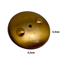 Закрутка (гайка, мутор) 3,3см Широкая для значка (золото) 126759
