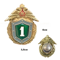 Значок Классность 1 класс Пограничные Войска рядовой (неуставной) (щит зелёный) (ПВ) 20080068