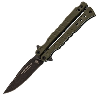 Нож бабочка Балисонг-М210 ст.D2 (Зелёный) (НОКС) 210-509401