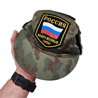 Кепка Афганка с шевроном Россия Вооружённые Силы (камуфляж) 03190057