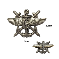 Эмблема на петлицу ВОСО (Якорь, 2 меча) (полевая) 07030406