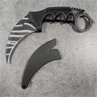 Нож керамбит Коготь Зебра ст.420 (черные полосы) 57070