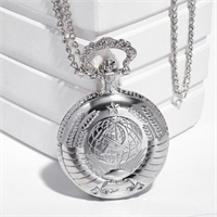 Часы карманные герб СССР на цепочке (кварцевые) (серебро) 9359955