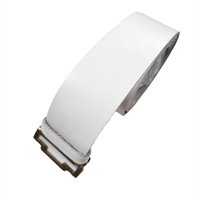 Ремень поясной БЕЛЫЙ парадный (кожа) БЕЗ БЛЯХИ 3023573