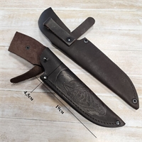 Чехол для ножа с застёжкой Воющий Волк №5 (средний) L-19см. (Зюрин) ЗЮР5