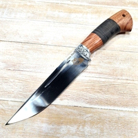 Нож Медведь ст.95х18 (кожа/орех) (Зюрин) ЗЮР43