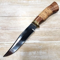 Нож Куница ст.95х18 (орех/береста) (Русский Нож) РН40