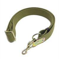 Ремень автоматный АК-74 погонный 2 карабина (брезент) (олива) 280200