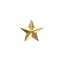 Звезда на погоны мет. 20 мм золотая