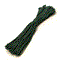 Паракорд PC094 (Зелёный-белый серебряная нить) 30 метров - фото 1091678