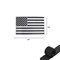 Шеврон нашивка Американский флаг ч/б  (патч) на липучке - фото 1116992