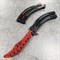 Нож бабочка тренировочная CS GO ст.420 (Красная паутина) - фото 1117025