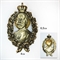 Значок Николай II (бюст в венке с императорской короной) (латунь) - фото 1223516