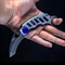 Нож KERAMBIT складной MANTIS MK-2 (синий) ст.440 - фото 1228368