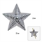 Звезда на погоны 20мм. (серебро) (рифлёная) (металл) - фото 1276334