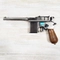 Пистолет страйкбольный WE Mauser 712 Silver (Green Gas) + кобура кал.6мм WE-712-SV