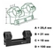 Кронштейн Weaver (монолит) 10см (средний H=18мм) 25,4мм BH-MSP25/18