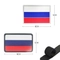 Шеврон нашивка Флаг РФ России (резина) (патч) на липучке  (Белый фон) 88106