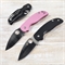 Нож складной C123 ст.9Cr14MoV (Spyderco) (Розовый) 35054 - фото 1349923