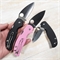 Нож складной C123 ст.9Cr14MoV (Spyderco) (Розовый) 35054 - фото 1349924