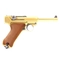 Пистолет страйкбольный WE Luger P08 4” Gold (Green Gas) кал.6мм WE-P007